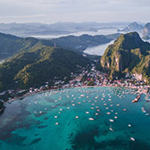aerial photo of coastline in the Philippines